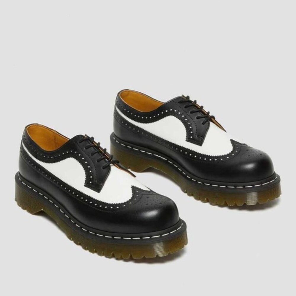 Dr. Martens Black and White Loafers with Air-Cushioned Sole - Picture 4 of 10